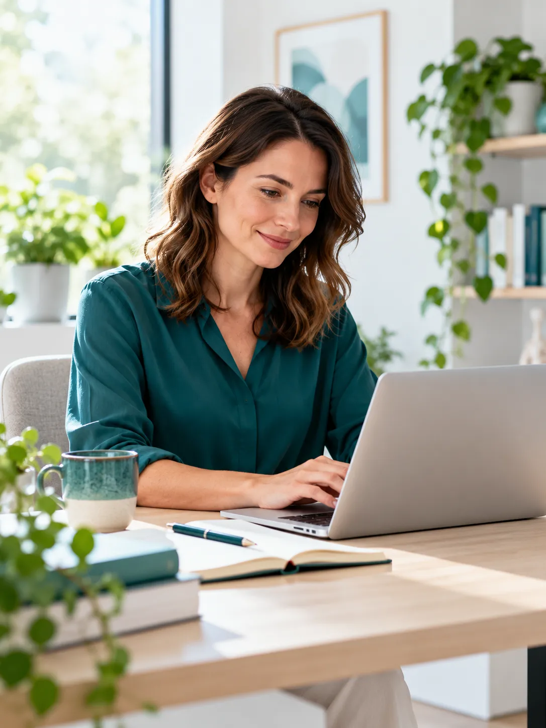 Auteur werkt achter een laptop aan duidelijke en toegankelijke informatie over gezondheid voor Gezonde Vraag.